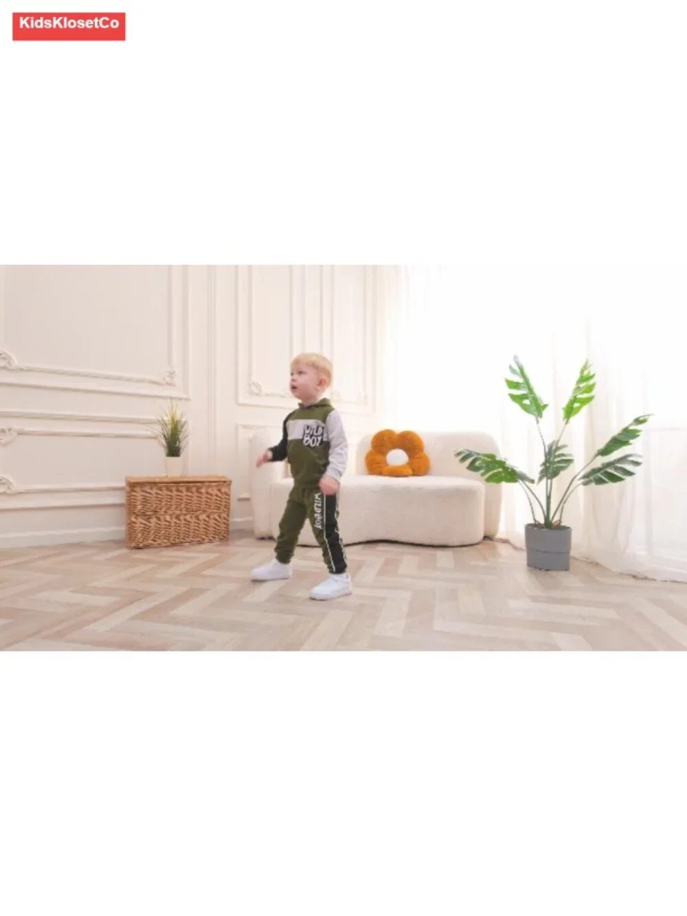 Toddler Boy Colorblock Hoodie & Pants Set Fall Winter Cotton